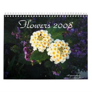 Calendrier Mural Fleurs 2008