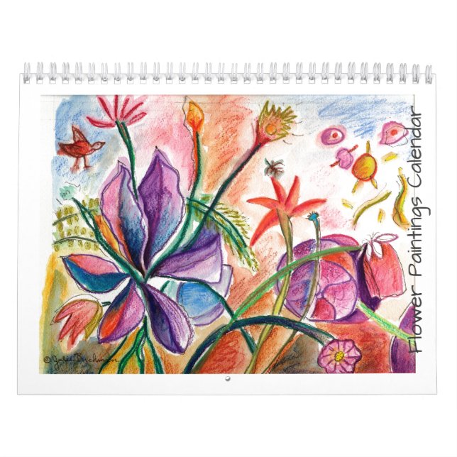Calendrier Mural Fleurs pendant l'année (Protection)