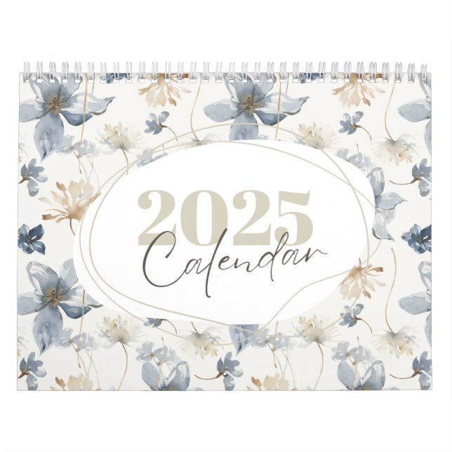 calendrier mural floral pastel, calendrier mural 2 (Protection)