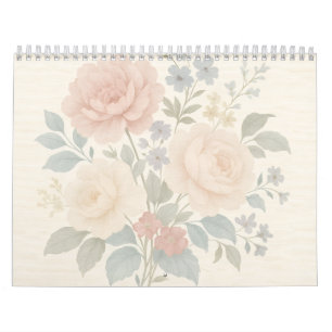 Calendrier mural floral vintage 2026