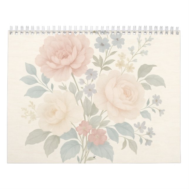 Calendrier mural floral vintage 2026 (Protection)