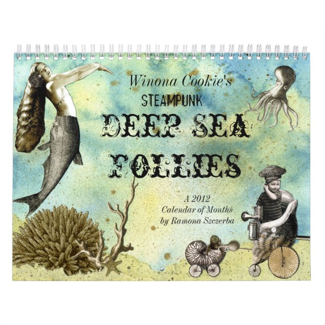 Calendrier Mural Folies de mer profonde de Steampunk du biscuit de (Protection)