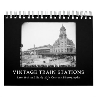 Calendrier Mural Gare vintage Photos des années 1890 - 1900