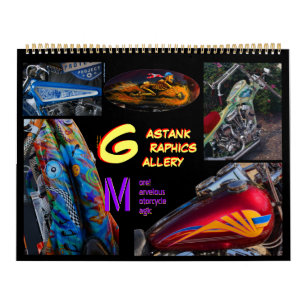 Calendrier Mural Gastank Graphics Motorcycle peinture art Immense