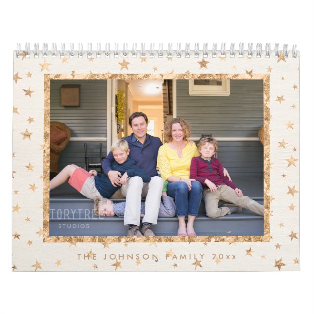 Calendrier Mural Golden Stars Photo Calendar Cream (Protection)