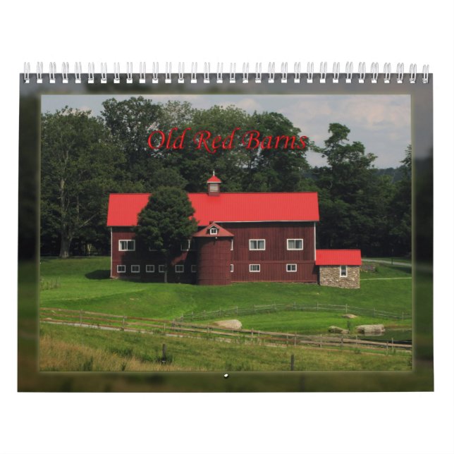 Calendrier Mural Granges rouges d'antan (Protection)