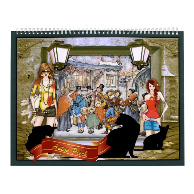 Calendrier Mural High Fashion & Anton Pieck (Protection)