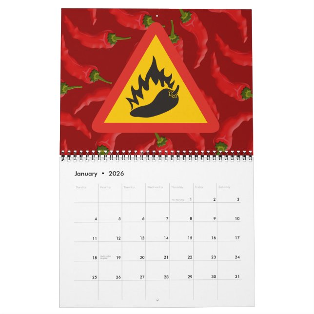 Calendrier Mural Hot pepper danger (Jan 2026)