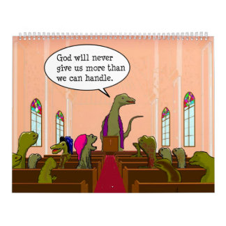 Calendrier Mural Humasaurus Dinosaures Parodie Humains Modernes Des