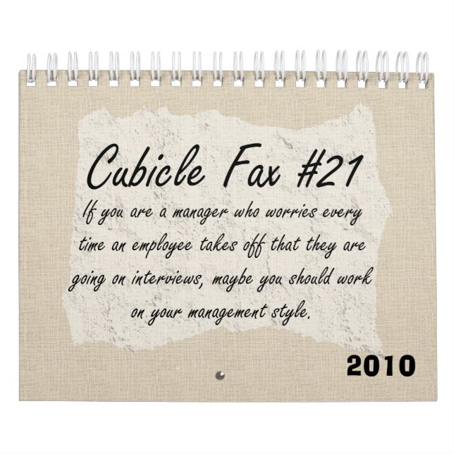 Calendrier Mural Humour de gestion 2010 (Protection)