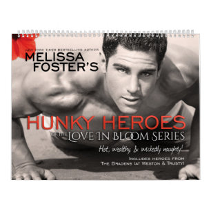 Calendrier Mural Hunky Heroes of the Love in Bloom Series Calendrie