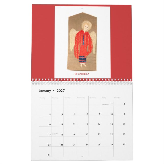 Calendrier Mural Icônes d'ange        … (Jan 2027)