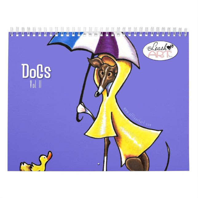 Calendrier Mural Illustrations de chiens hors-série Art Vol 2 (Protection)
