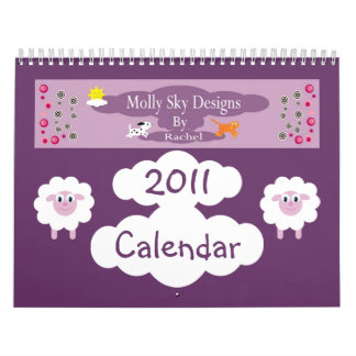 Calendrier Mural Illustrations mignonnes d'animaux et d'enfants de