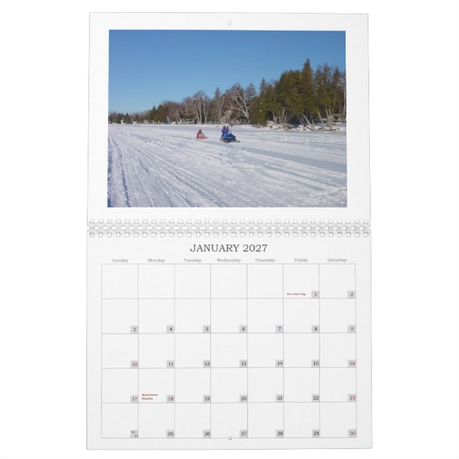 Calendrier Mural Images de lac Burt (Jan 2027)