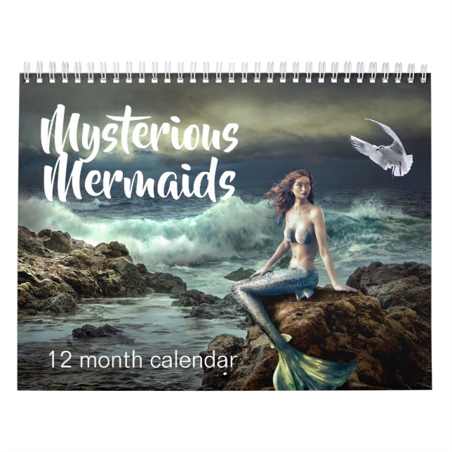 Calendrier Mural imaginaire mystérieux des sirènes en 2026 (Protection)