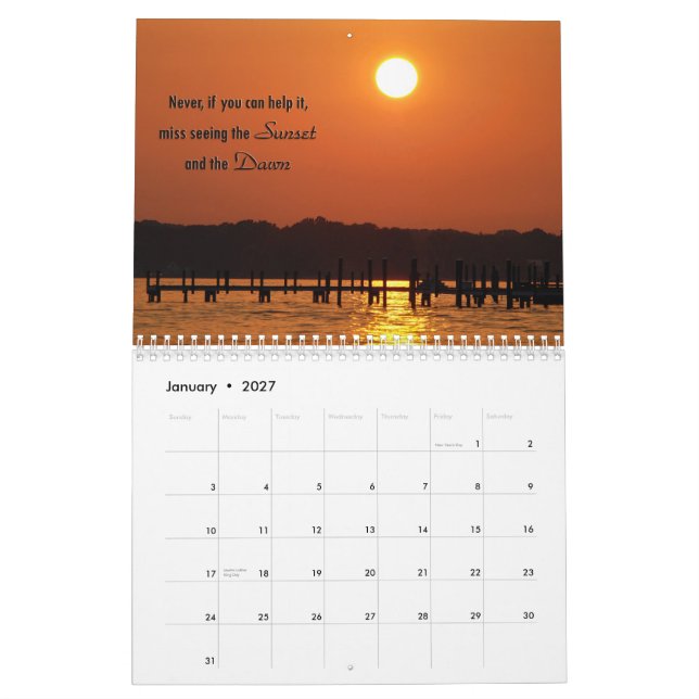 Calendrier Mural Inspirations Du Mois (Jan 2027)