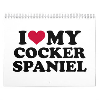 Calendrier Mural J'aime mon cocker