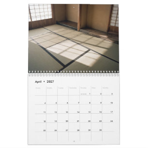 Calendrier mural Japandi Lumière et Ombre au Japon