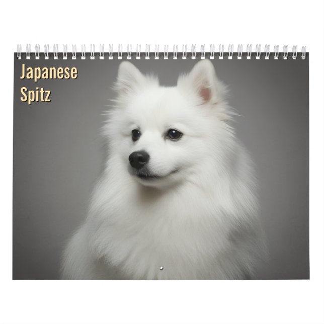 Calendrier mural Japanese Spitz 2027 (Protection)