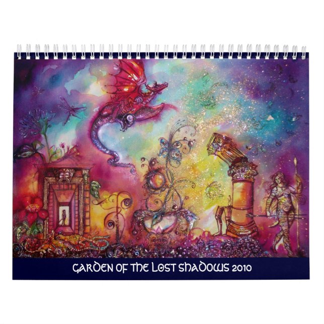 CALENDRIER MURAL JARDIN DES OMBRES PERDUES -DRAGON ROUGE VOL 2010 (Protection)