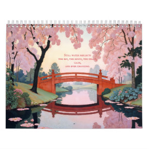 Calendrier mural jardin japonais Serenity in Bloom