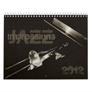 Calendrier Mural Jazz-band de musique de musiciens d'impressions de