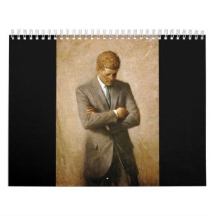 Calendrier Mural John F Kennedy Portrait officiel par Aaron Shikler