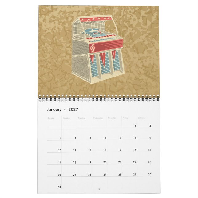 Calendrier Mural Juke-box (Jan 2027)