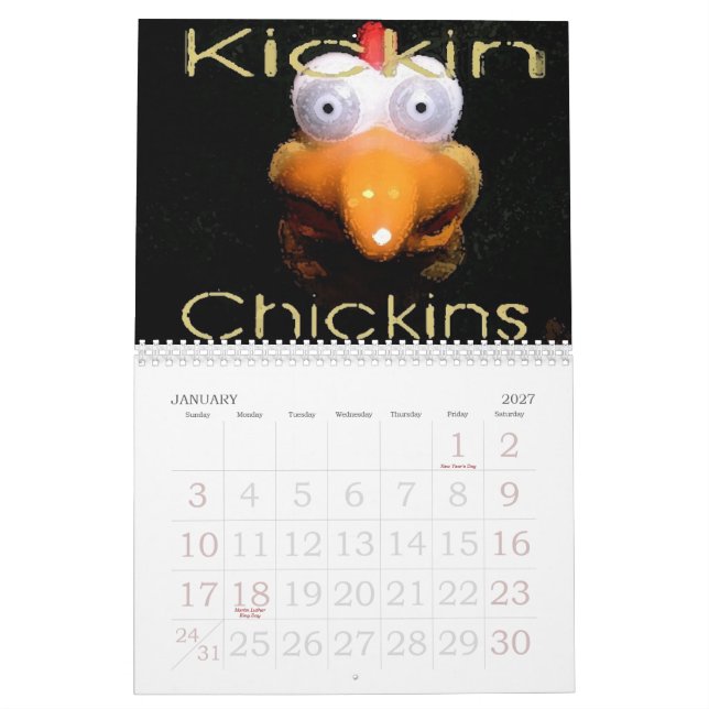 Calendrier Mural Kickin Chickins Calander (Jan 2027)