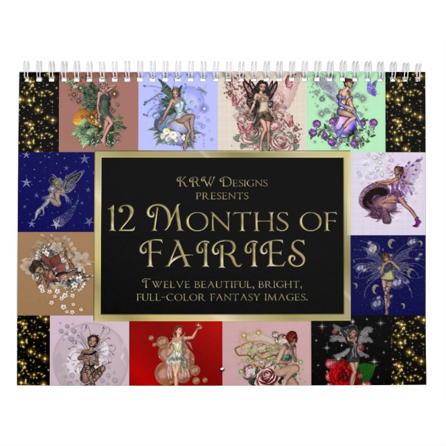Calendrier Mural KRW 12 mois de fées 2012 (Protection)