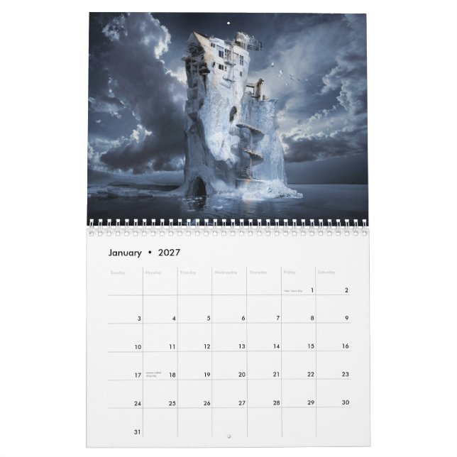 Calendrier Mural La collection perdue 2013-14 d'âmes (Jan 2027)