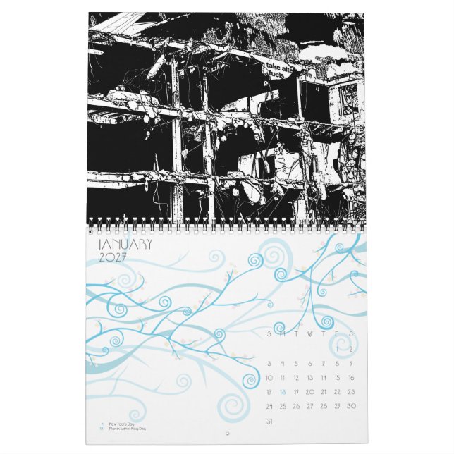 Calendrier Mural LA du centre (Jan 2027)