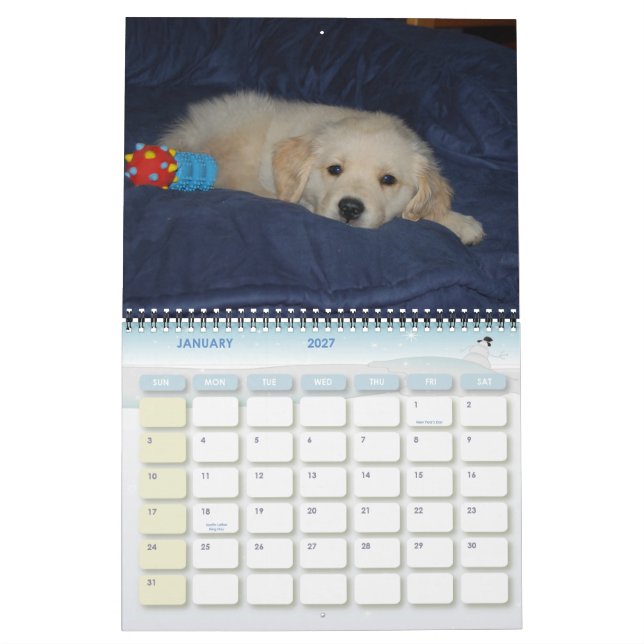 Calendrier Mural La première année de Kosmo (Jan 2027)