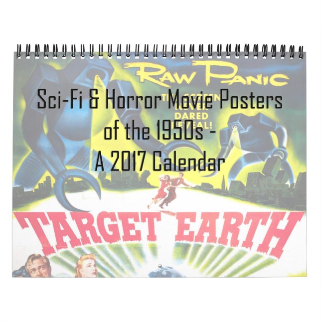 Calendrier Mural La science fiction et affiches de film d'horreur (Protection)