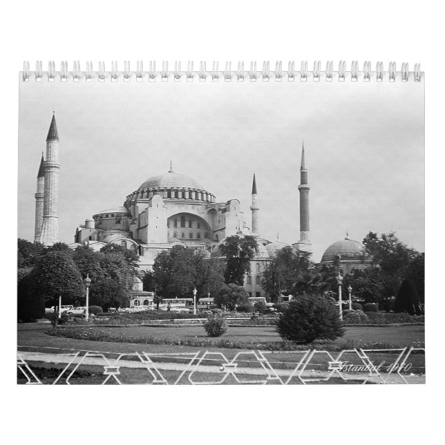 Calendrier Mural La Turquie vintage Istanbul 1970 (Protection)