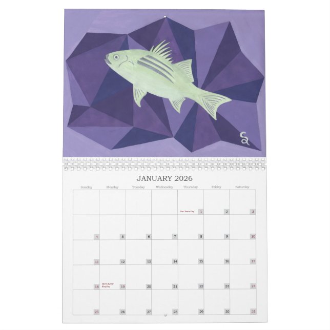 Calendrier Mural La vie du fleuve Hudson (Jan 2026)