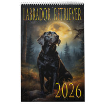 Calendrier mural Labrador retriever 2026