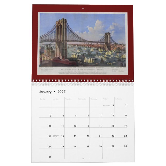 Calendrier Mural L'Amérique ! (Jan 2027)