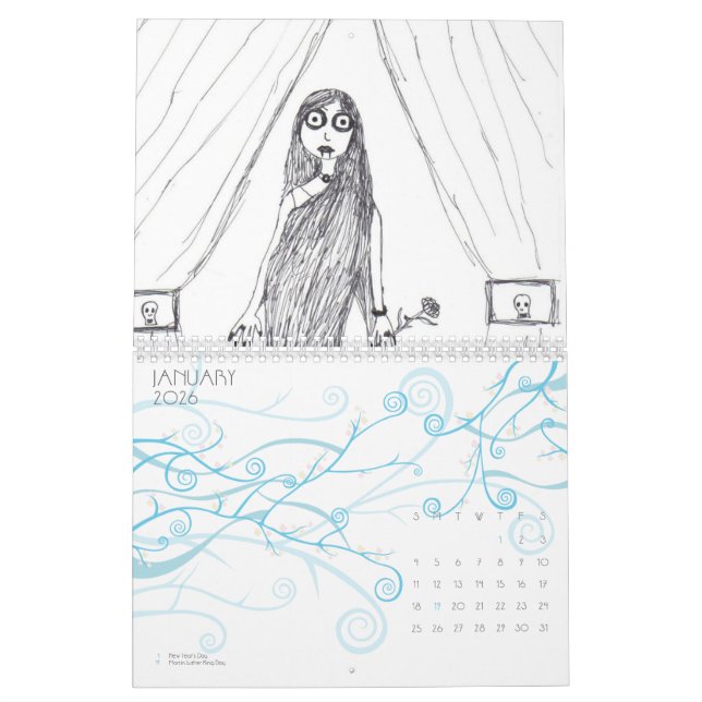 Calendrier Mural L'année déplaisante (Jan 2026)