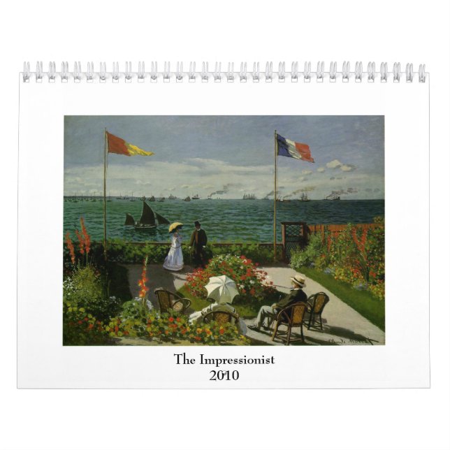 Calendrier Mural Le ~ impressionniste variable pour 2018 (Protection)