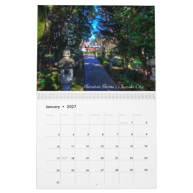 Calendrier Mural Le Japon dans HDR (Jan 2027)