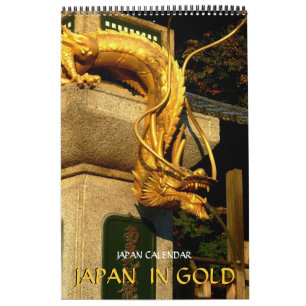 Calendrier Mural Le Japon en or