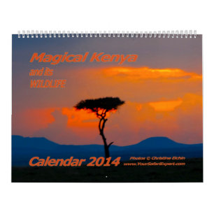 Calendrier Mural Le Kenya magique et sa faune classent 2014 2-Pg.