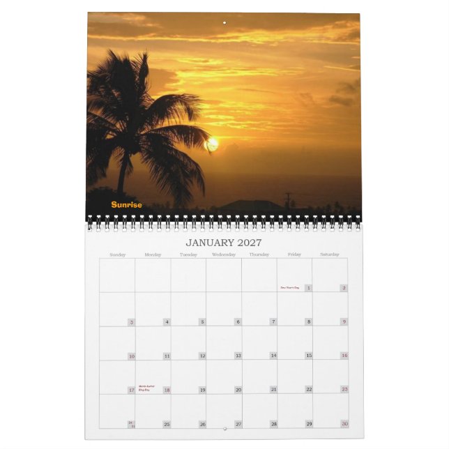 CALENDRIER MURAL LE NIÉVÈS, LES ANTILLES (Jan 2027)