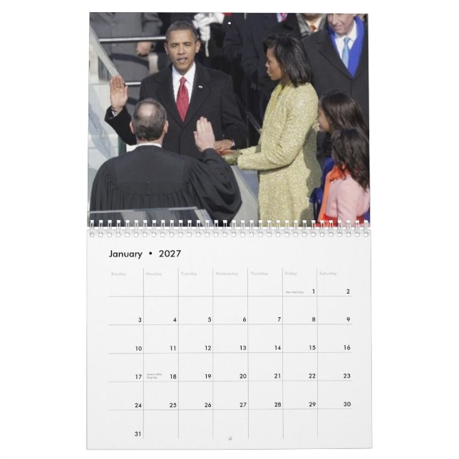 Calendrier Mural Le Président Obama Calander (Jan 2027)