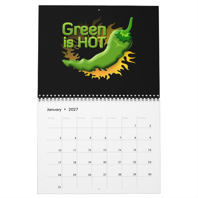 Calendrier Mural Le vert est CHAUD (Jan 2027)