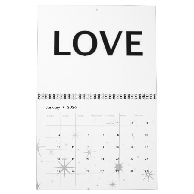 Calendrier Mural leçon de la vie (Jan 2026)