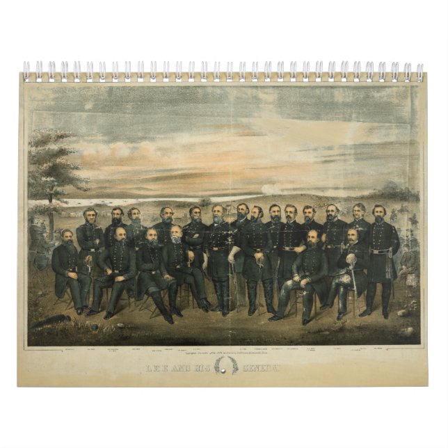 Calendrier Mural Lee And His General par Americus Patterson (1904) (Protection)