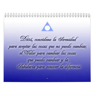Calendrier Mural Lemas de Al Anon de Calendario de Serenidad y